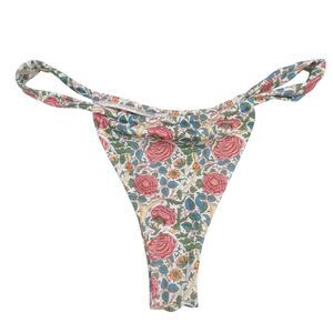NWT Strawberry Milk Mob Lemon Vine Bikini Bottom Size Large Cheeky Floral Swim